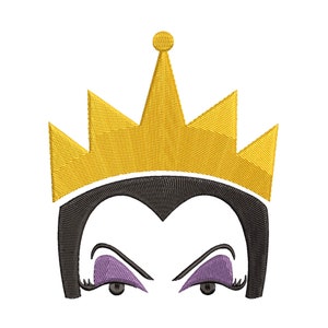 Blancanieves Reina Malvada Villanos inspiraron el diseño de bordado a máquina.