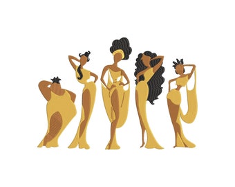Hercules Inspired Machine Embroidery Design.  The 5 Muses