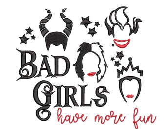 Disney Villains Embroidery Design, Evil Queen, Ursula, Maleficent (Digital File)