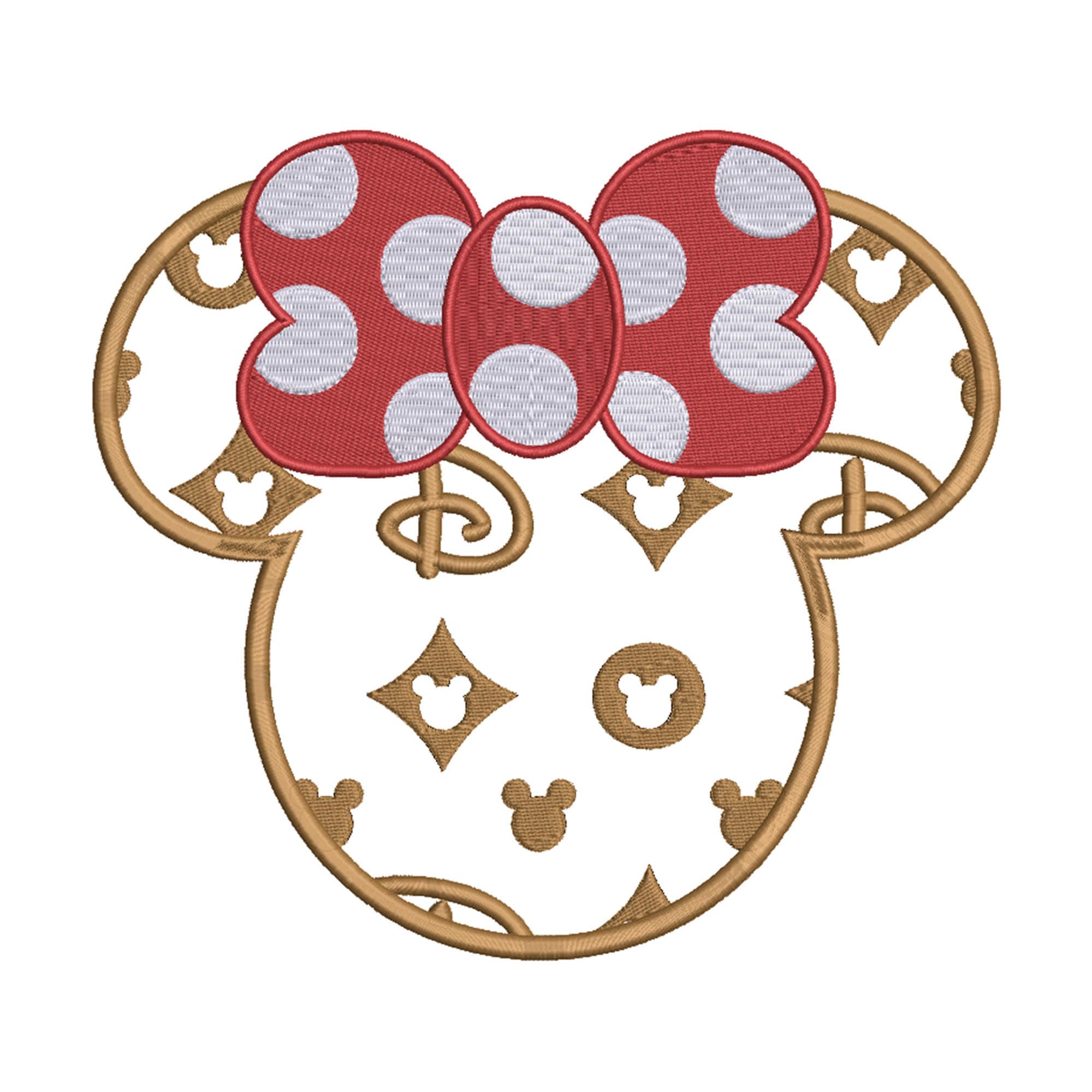 Mickey louis vuitton embroidery design