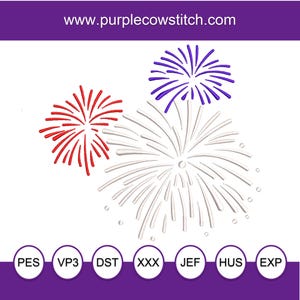 Mickey Feuerwerk 4.Juli inspirierte Maschinenstickerei