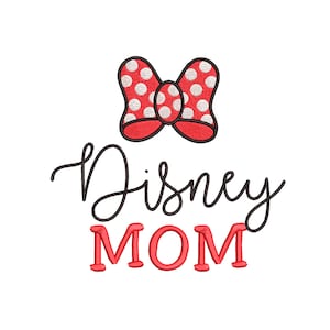 Minnie Bow Mom Stickdatei Stickdatei.