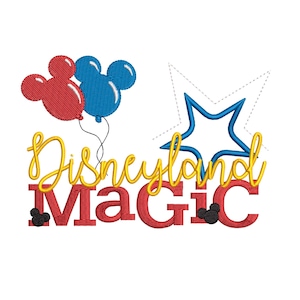 Happiest Place Magic inspired Machine Embroidery Design.