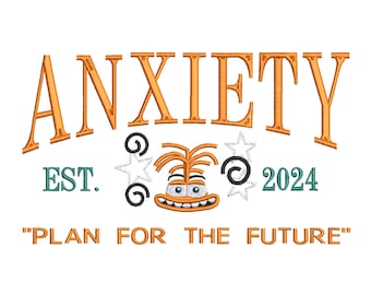 Bluza uniwersytecka Anxiety Varsity z nadrukiem haftu maszynowego.