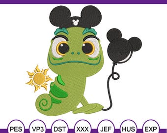 Pascal Tangled Inspired Machine Embroidery File 5 Sizes. - Etsy
