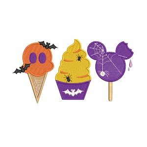 Mickey Magical Halloween Machine Embroidery Design. Park Snacks