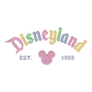Happiest Place on Earth. Magical Park Machine Embroidery Design. Established 1955