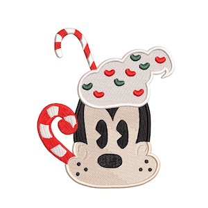 Goofy Hot Cocoa Hot Chocolate Mug Machine Embroidery Design