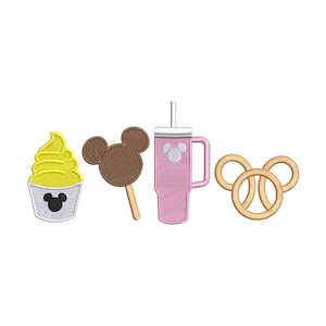 Mickey Park Snacks Embroidery Design.