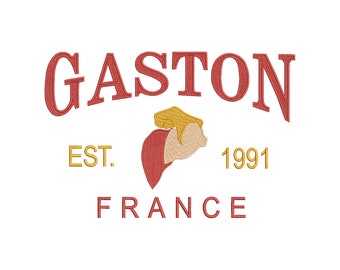 Gastón de La Bella y la Bestia Bordado a máquina. Fundada en 1991.