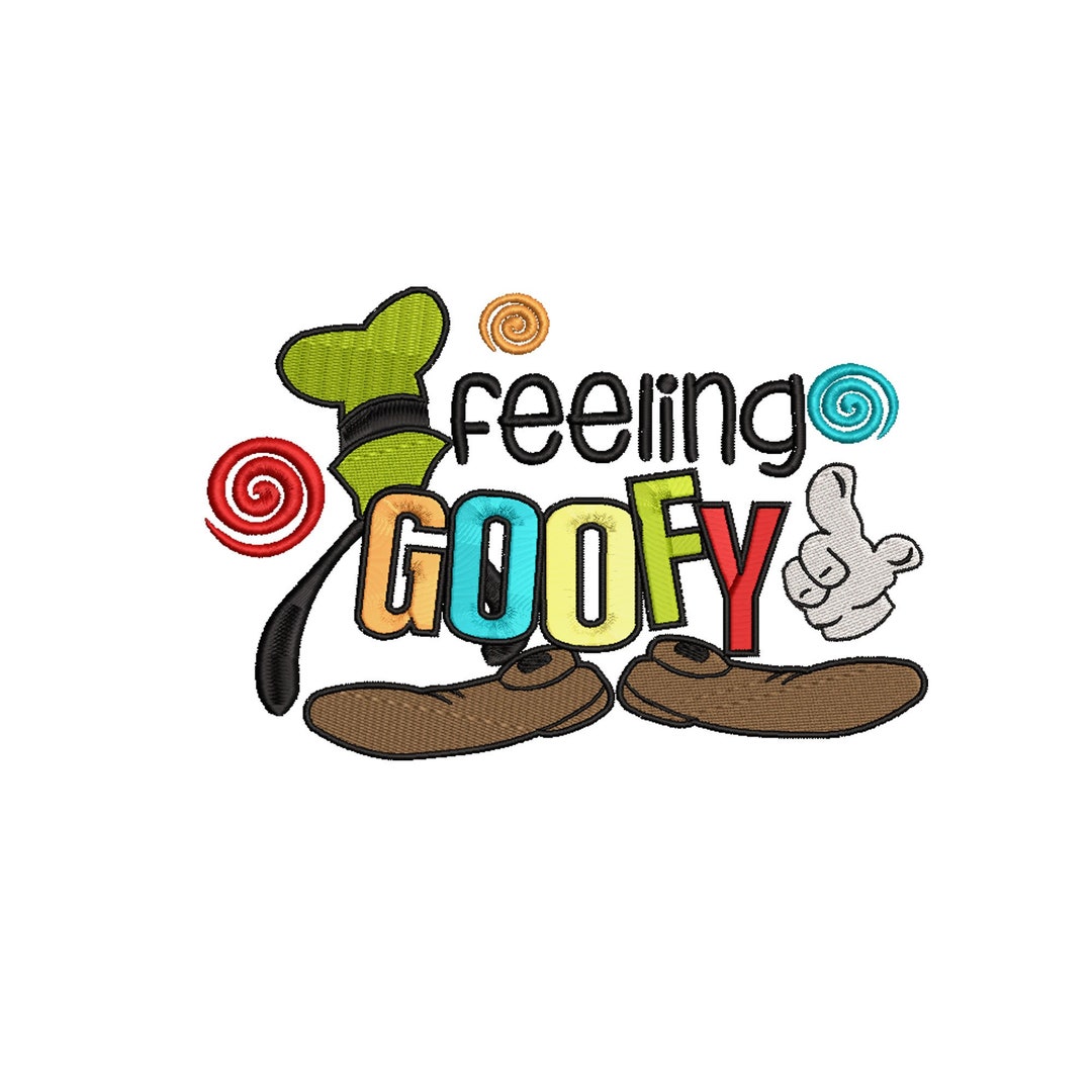 Goofy Inspired Machine Embroidery Design. 5 Sizes - Feeling Goofy