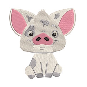 Princess Moana&#39;s friend Pua Inspired Machine Embroidery Design