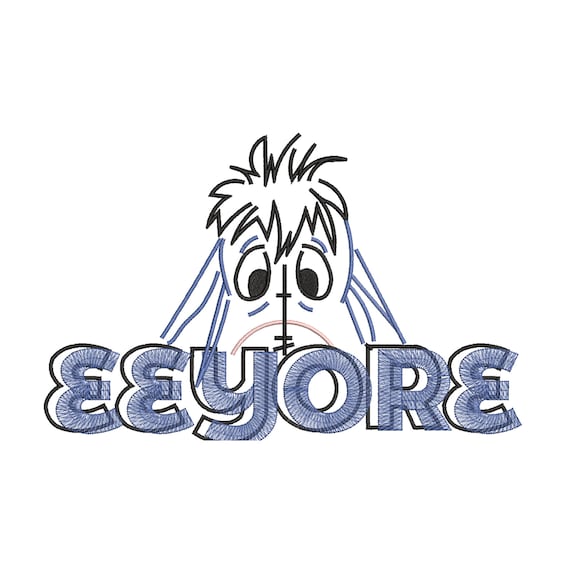 Eeyore Machine Embroidery Design. - Etsy