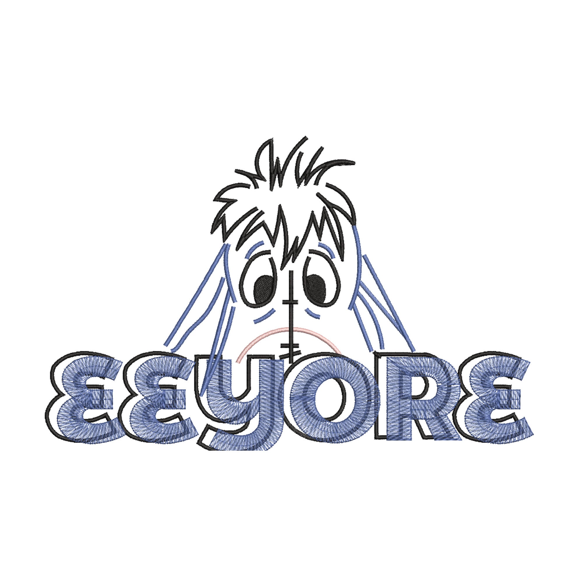 Eeyore Machine Embroidery Design. - Etsy