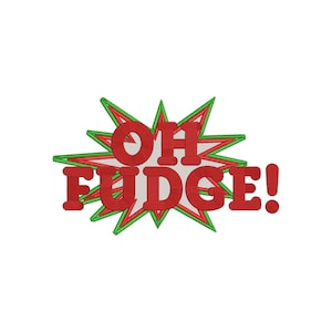Geïnspireerd door een kerstverhaalfilm Oh Fudge! Borduurbestand. 6 maten