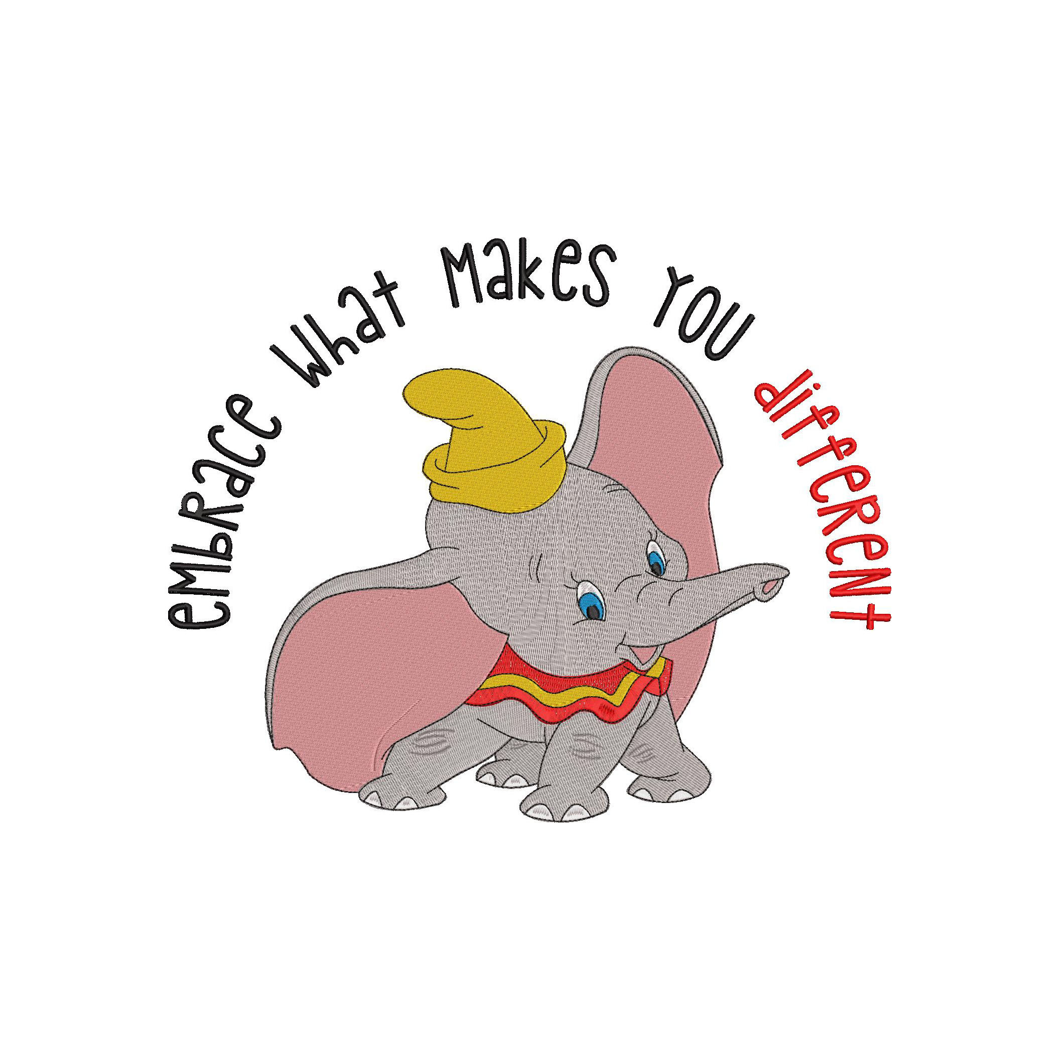 Dumbo Machine Embroidery Design. - Etsy