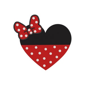 Minnie Mouse inspired Machine Embroidery Design. 4 Sizes