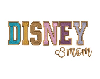 Happiest Place on Earth Mom Machine embroidery design. Bonus Applique in 7"-10"