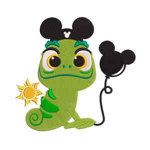 Pascal Tangled Inspired Machine Embroidery File 5 sizes.