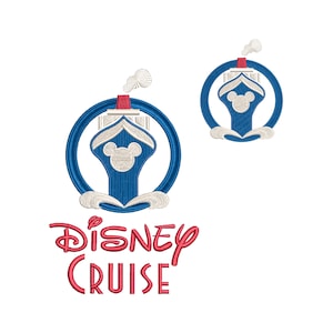 Magical Mouse Cruise Line inspired Machine Embroidery Design.