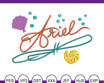Ariel From the Little Mermaid Autograph Digital Embroidery Machine