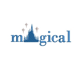 Magical with Cinderella Castle Machine embroidery design.