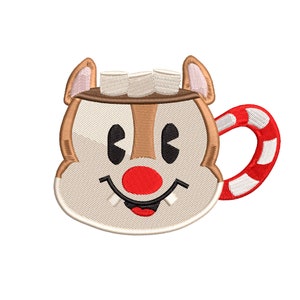 Dale Hot Cocoa Hot Chocolate Mug Machine Embroidery Design