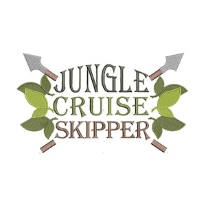 Jungle Cruise Skipper Machine Embroidery Design.