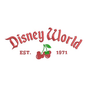 Most Magical Place on Earth. Magical Park Machine Embroidery Design Cherries.