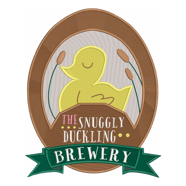 Tangled Inspired Machine Embroidery File 5 sizes. Including Hat size. Snuggly Duckling Brewery.