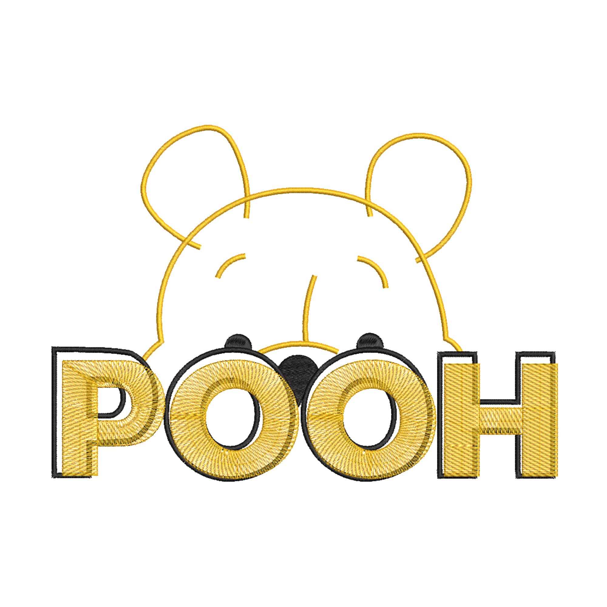 Pooh Machine Embroidery Design. - Etsy