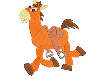 Toy Story Bullseye ha ispirato il disegno del ricamo a macchina.