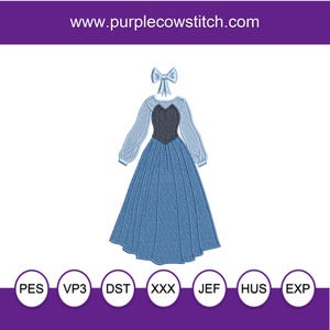 ariel blue dress pattern The Little Mermaid Blue Dress AG PDF Doll Dress Pattern - Instant Download