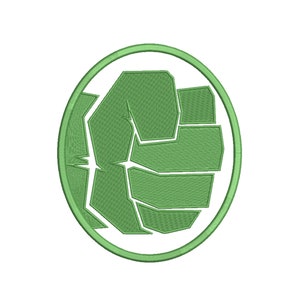 The Hulk Machine Embroidery Design. 7 sizes