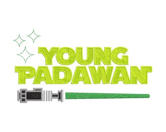 Jonge Padawan-lichtzwaard machineborduurontwerp