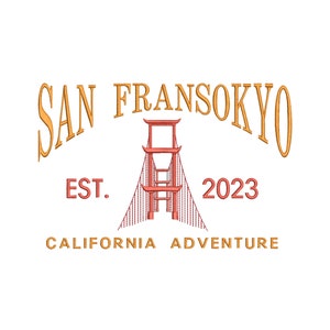 Diseño de bordado de máquina Big Hero 6 San Fransokyo. Diseño universitario.