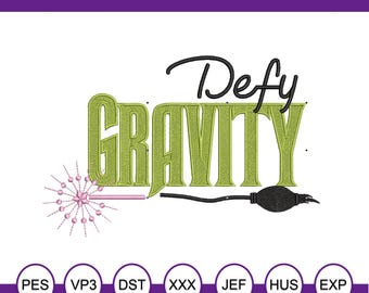 Wicked Defy Gravity borduurmachine borduurontwerp.