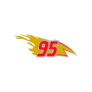 Lightening McQueen 95 from Cars Machine Embroidery Design