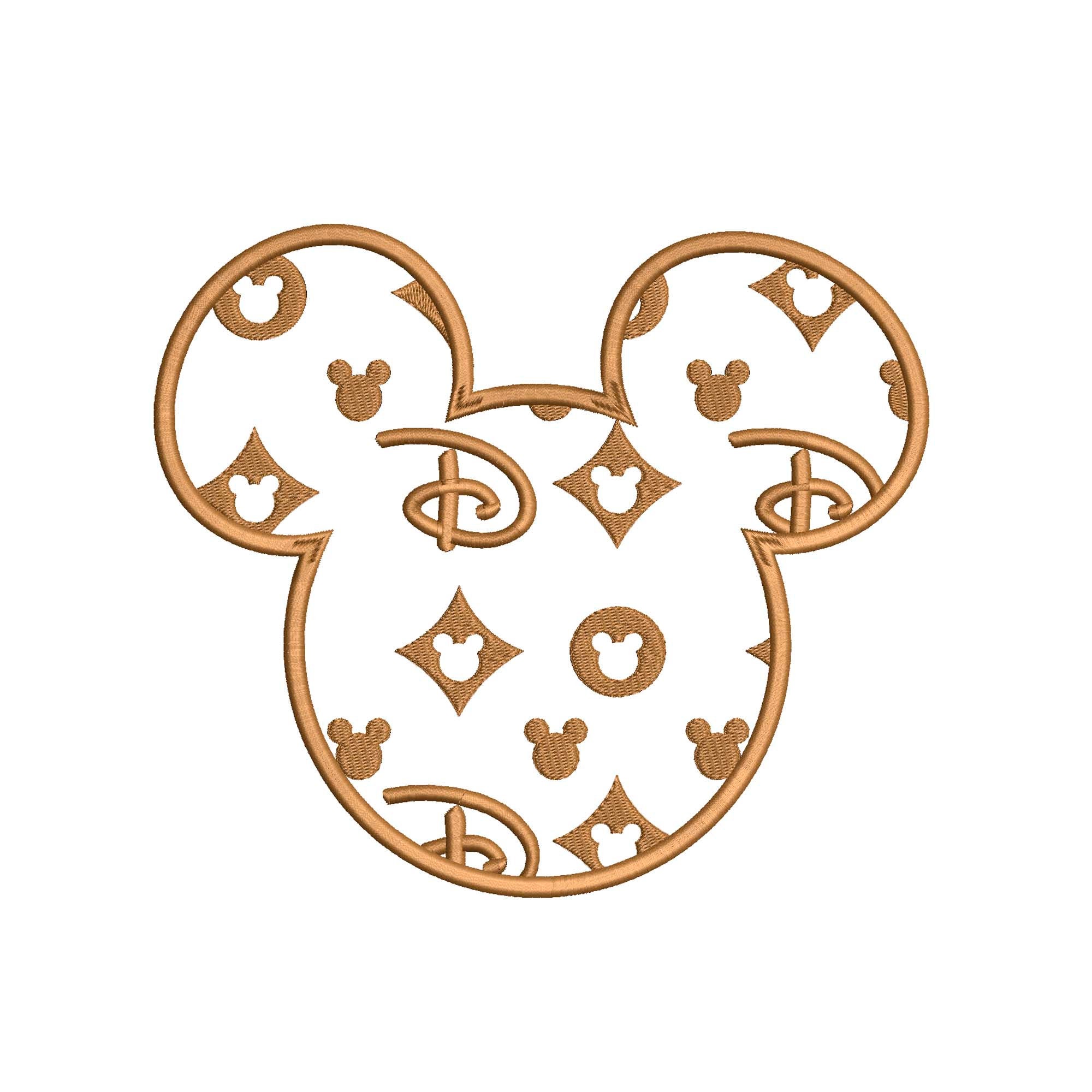 Bespoke Minnie Mouse ears created by Gucci, Louis Vuitton, Prada