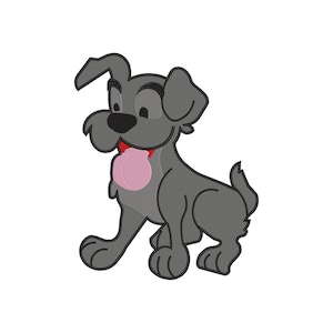 Lady and the Tramp inspired Machine Embroidery Design.