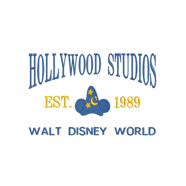 Hollywood Studios Machine Embroidery Design. Established 1989