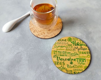 Sous verre bois rond, sous-verres artisanal, dessous de verre bois, sous tasse bois, sous bock, sous verre fait main en bois