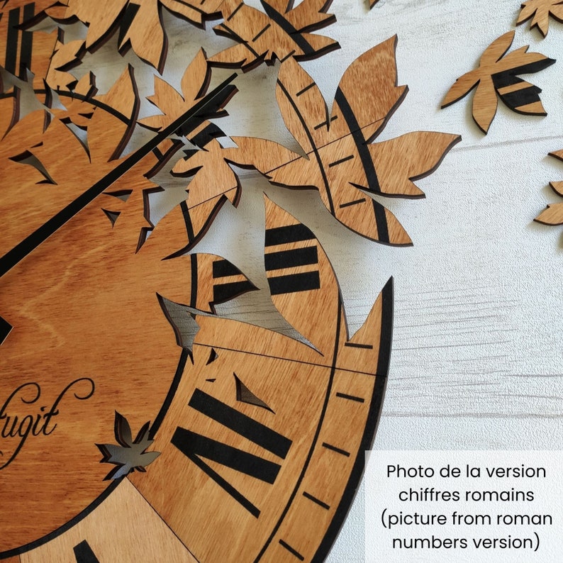 horloge murale en bois grande taille