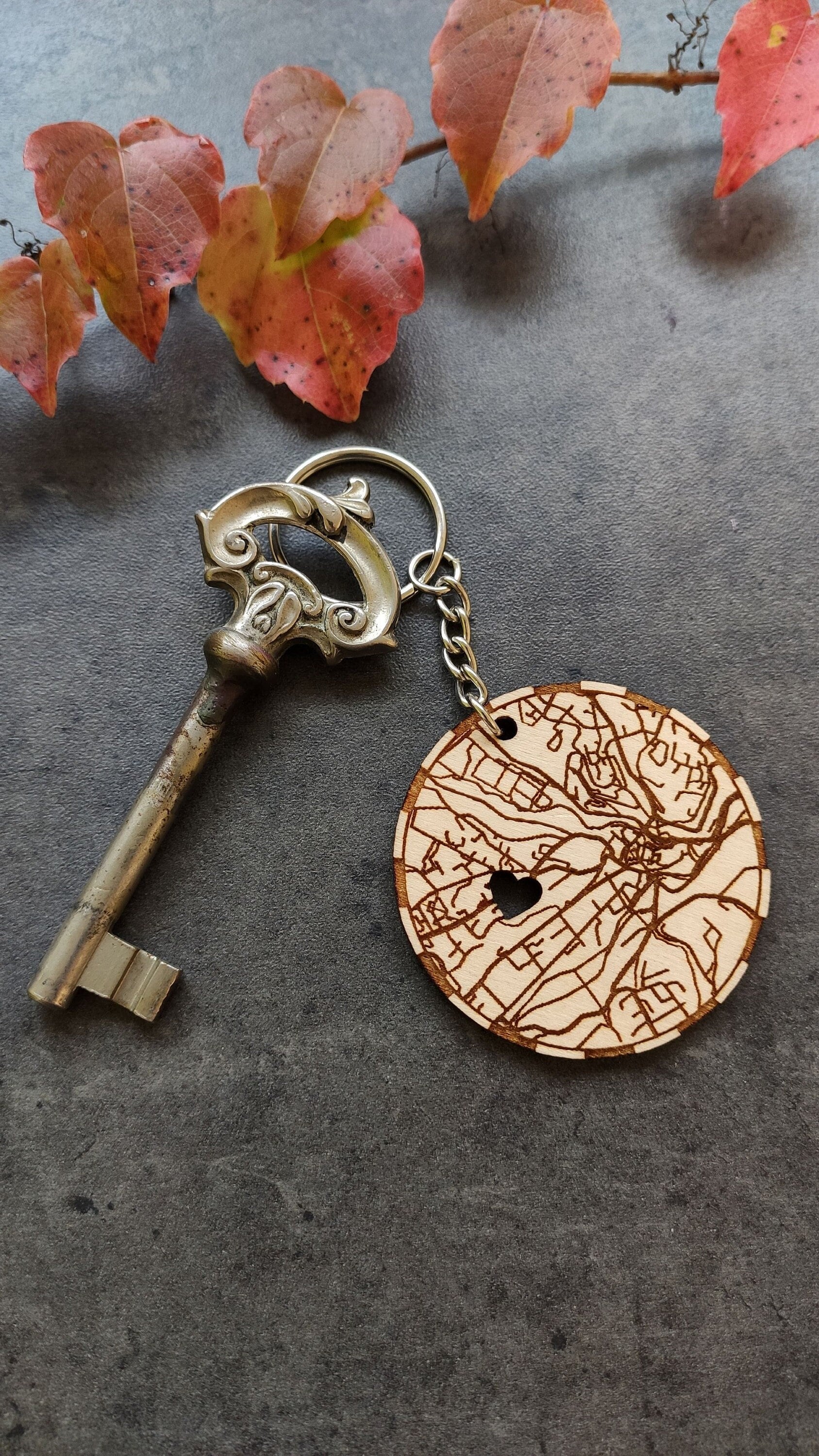 Porte-clés avec boussole POLE 7,5 cm, argent, Philippi 