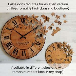 horloge murale en bois grande taille