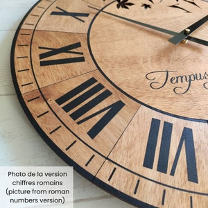 horloge murale en bois grande taille