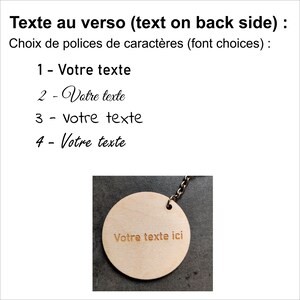 Porte clé personnalisé carte rond avec bordure simple image 3