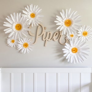 DIY Kit - Paper Flowers Set of 8 Small/Medium/Large/XL - Nursery, Backdrop, Wall Decor, Shower, Wedding, Party, Birthday, Daisies