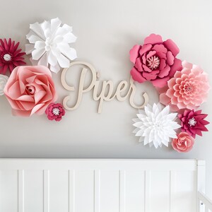 DIY Kit - CLEARANCE Pink Papierblumen 10er Set - klein/mittel/groß/extra groß - Kinderzimmer, Hintergrund, Wanddeko, Dusche, Hochzeit, Party,