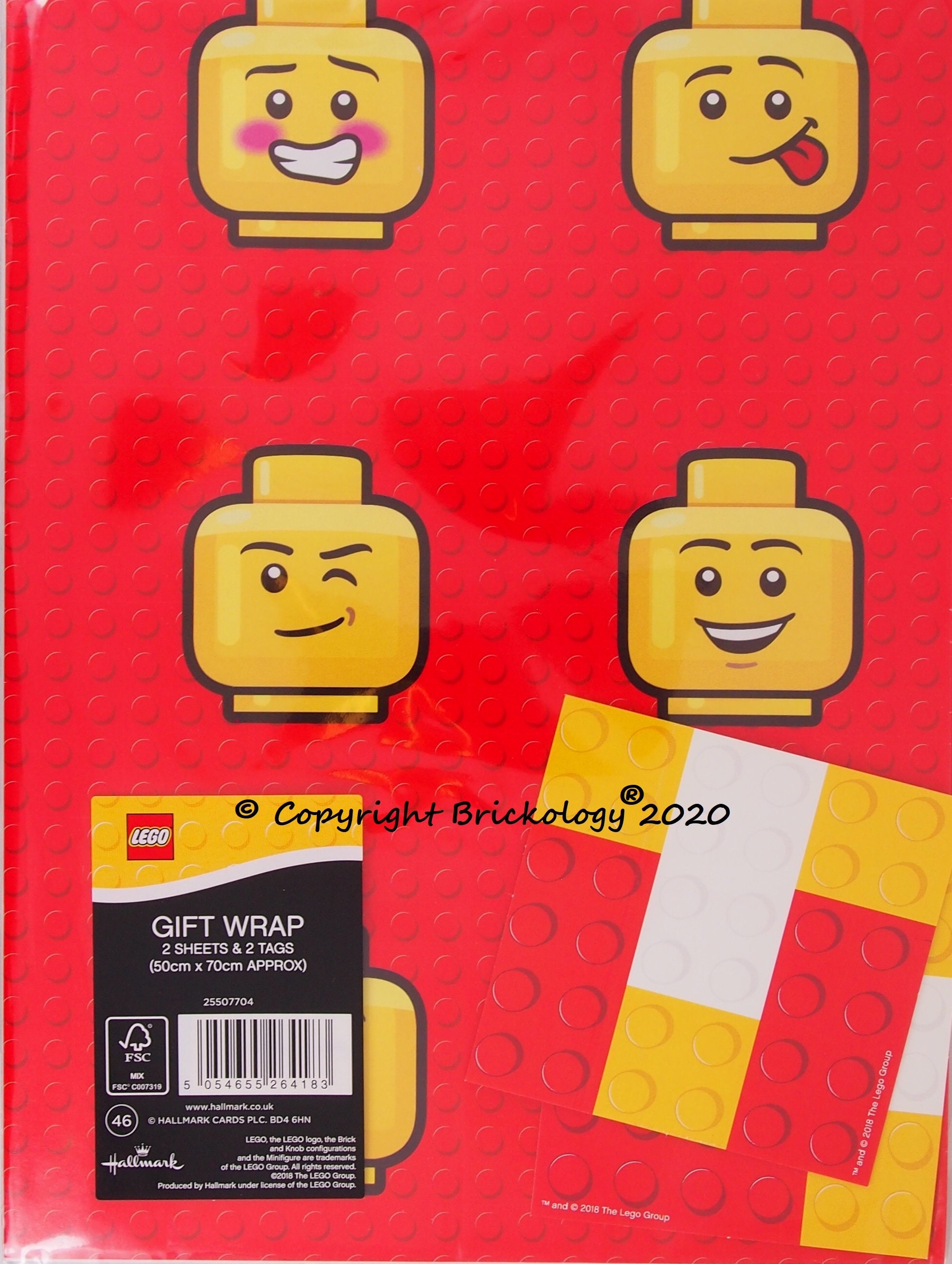 Lego® Gift Wrapping Paper Set Twin Pack 2 Designs Brick And Etsy